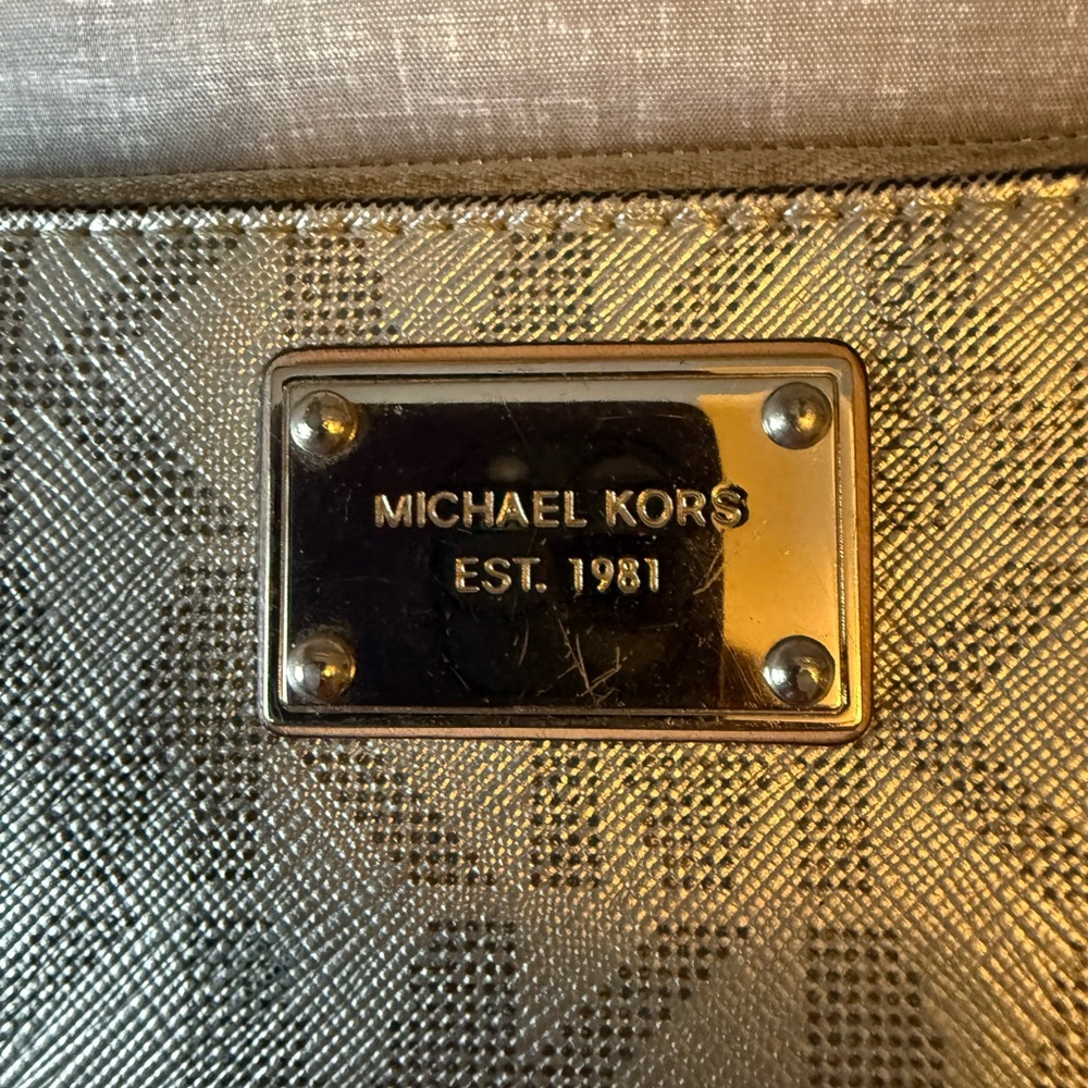 Michael Kors Metallic Gold Clutch - Picture 2 of 5